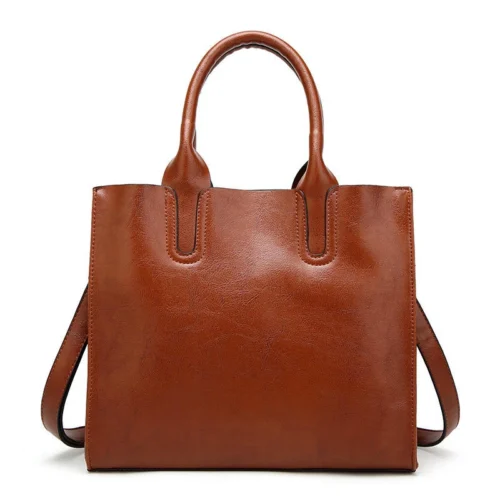 Designer Leather Tote - Minimalist Bag for Versatile Functionality