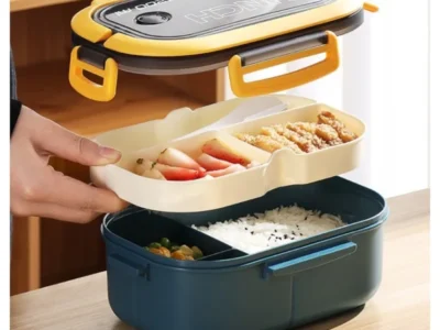 Cute Kids' Lunch Box with Compartments: Microwaveable Bento for School & Outdoor Fun
