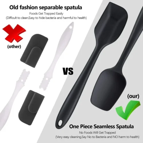 6-Piece Silicone Spatula Set - Non-Stick Heat-Resistant Baking Tools