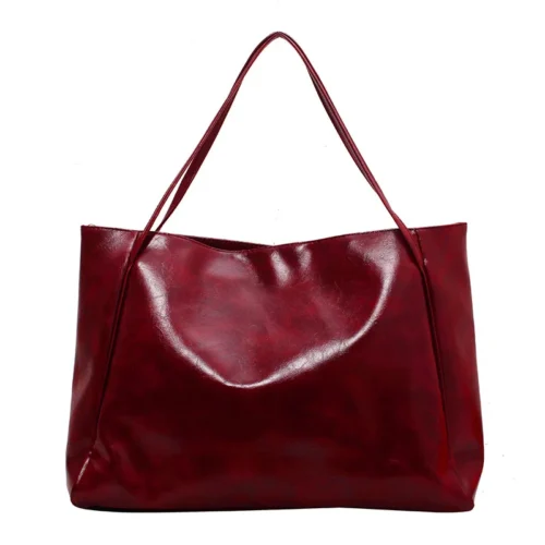 Soft Leather Tote Bag - 3-in-1 Chic Design for Women