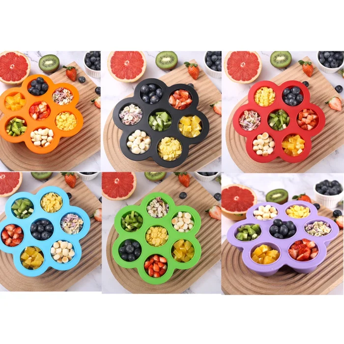 7-Holes Silicone Air Fryer Muffin Pan - Bake Delicious Muffins and cupcakes with Ease in Vibrant Orange