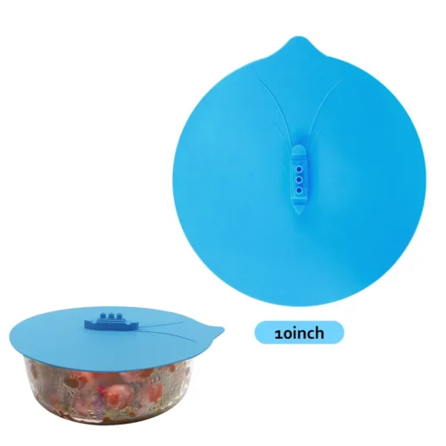 Silicone Microwave Bowl Cover - Reusable Lid with Steam Chimney Design