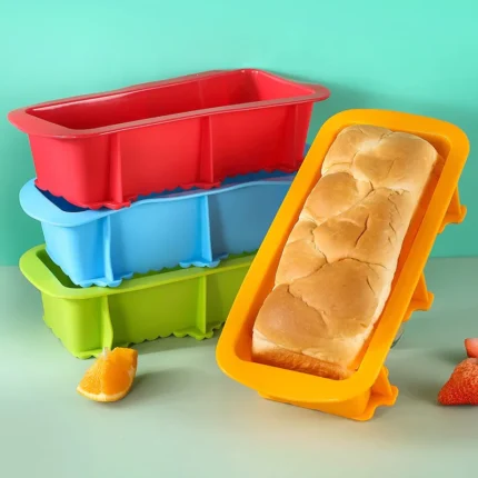 1pc Silicone toast baking tray rectangular bread mold silicone easy to de-mold cake baking tray DIY baking tool