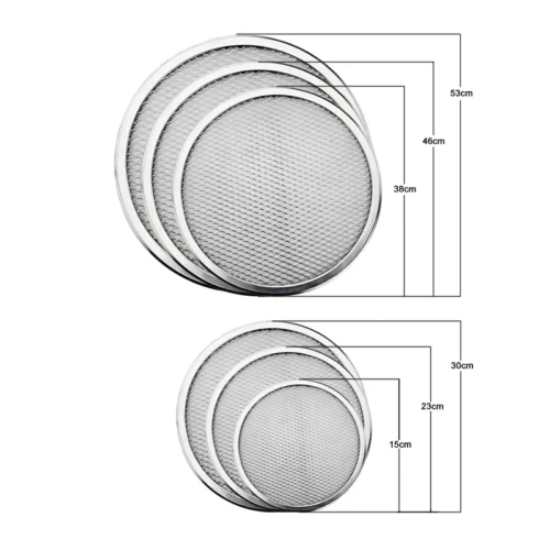 Aluminum Mesh Pizza Screen - Round Baking Tray for Thin Crust Pizzas