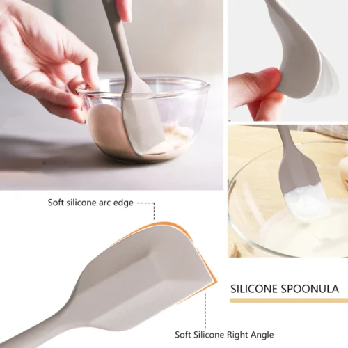 Set of 2 Silicone Spatulas - Heat-Resistant, Nonstick, and Dishwasher Safe