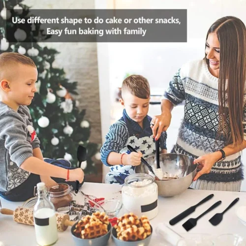 6-Piece Silicone Spatula Set - Non-Stick Heat-Resistant Baking Tools