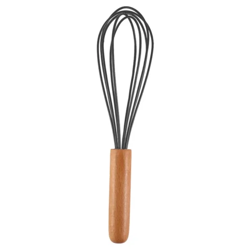 Versatile Silicone Egg Beater with Wooden Handle | Ideal for Baking and Cooking