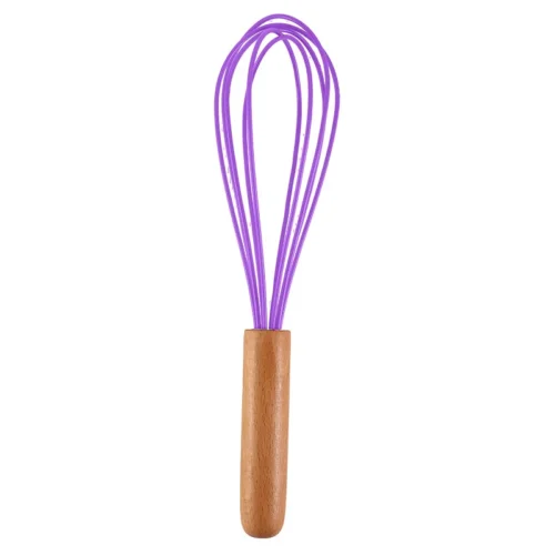 Versatile Silicone Egg Beater with Wooden Handle | Ideal for Baking and Cooking