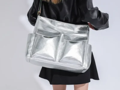 Classic Silver Satchels - Vintage PU Leather Shoulder Bags for Women