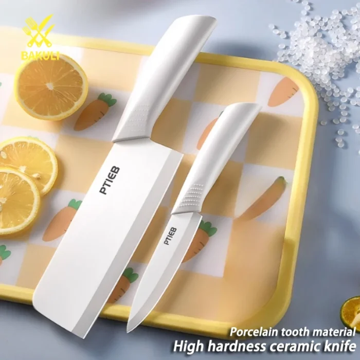 High-Quality Ceramic Fruit Knife Set - Includes Sharp and Portable Peeler for Precise Fruit Cutting