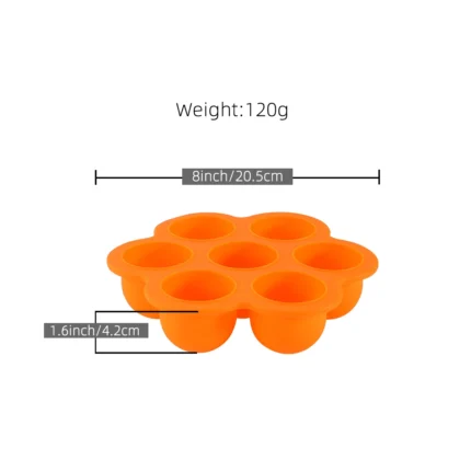 7-Holes Silicone Air Fryer Muffin Pan - Bake Delicious Muffins and cupcakes with Ease in Vibrant Orange