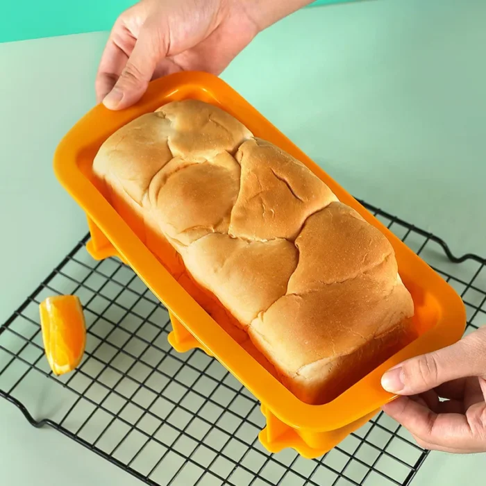 1pc Silicone toast baking tray rectangular bread mold silicone easy to de-mold cake baking tray DIY baking tool