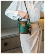 Carry Your World in Style Spacious Cylinder Bucket Crossbody Bags