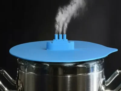Silicone Microwave Bowl Cover - Reusable Lid with Steam Chimney Design
