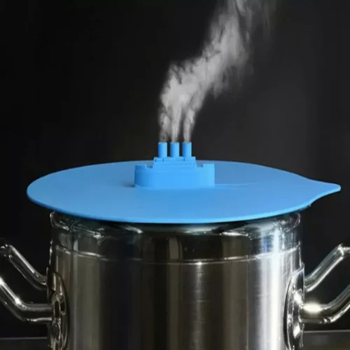 Silicone Microwave Bowl Cover - Reusable Lid with Steam Chimney Design