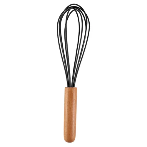 Versatile Silicone Egg Beater with Wooden Handle | Ideal for Baking and Cooking