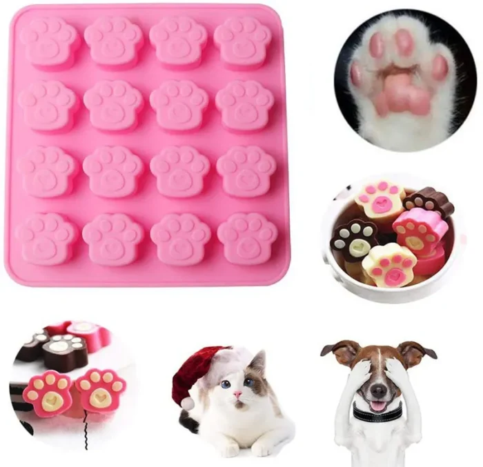Cat Claw-Shaped Chocolate Silicone Mold – Perfect for DIY Cake Decoration, Candy, Pudding, Jelly, Soap, and Drip Glue – Versatile Ice Tray Mold