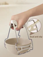 Non-Slip Pan Gripper Clip - Anti-Scalding Dish Clamp for Steamer, Microwave Oven Tray, Kitchen Accessories