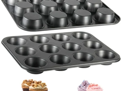 Carbon Steel Muffin Pan - Durable Nonstick Bakeware for Perfect Muffins and Cupcakes