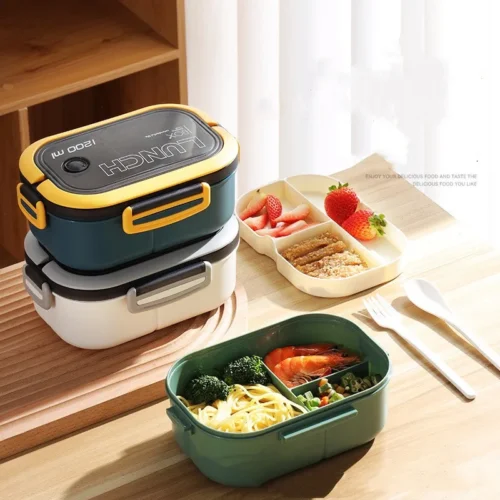 Cute Kids' Lunch Box with Compartments: Microwaveable Bento for School & Outdoor Fun