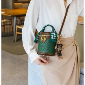 Carry Your World in Style Spacious Cylinder Bucket Crossbody Bags