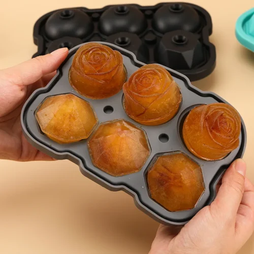 Diamond Rose Ice Cube Mold for Cocktails and Drinks