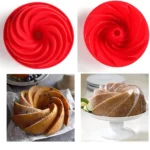 9-Inch Non-Stick Silicone Cake Bundt Pan - Perfect for Creating Fancy Spiral Jelly Bread and Heritage Baking - Ideal for Birthday Parties and More