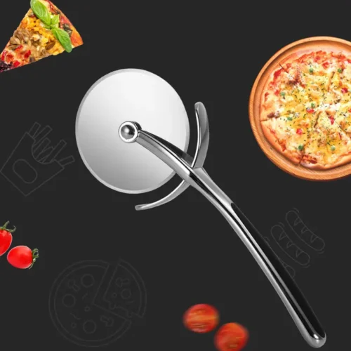 Stainless Steel Pizza Cutter - Perfect for Cutting Pizza, Bread, and Pastries