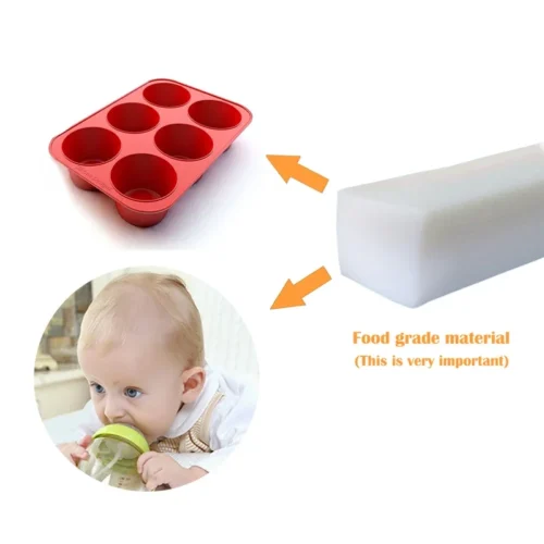 6-Cup Silicone Jumbo Muffin Pan – Giant Cupcake Pan for Baking Cheesecake Bites and More
