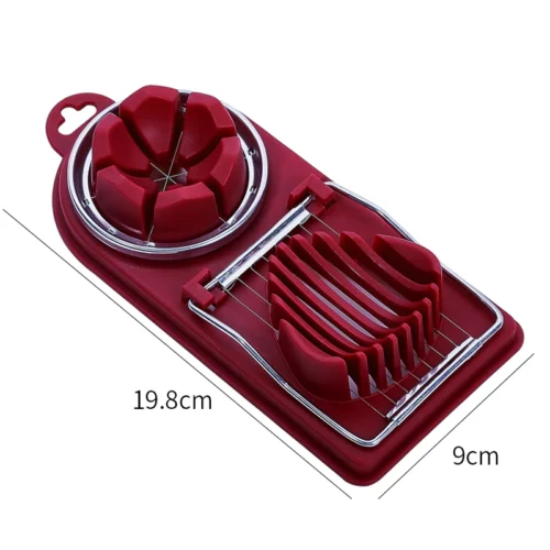 Multifunctional Egg Slicer: Stainless Steel and PP Kitchen Gadget for Perfect Egg and Luncheon Meat Cuts