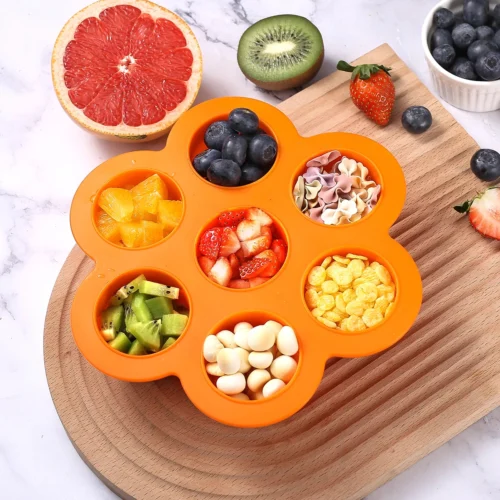 7 Holes Silicone Muffin Pan Air Fryer Baking Tray for Muffins and Cupcakes Nonstick Heat Resistant BPA Free