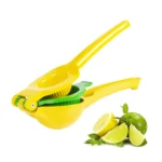 2 in 1 Metal Hand Press Juicer: Fresh Orange, Citrus, Lime, and Lemon Squeezer - Portable Manual Juicer for Fresh Fruit Juice Extraction