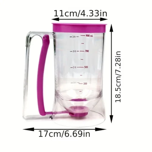 900ml Batter Dispenser: Precise Tool for Pancakes, Cupcakes, and Pastry Baking