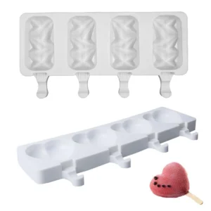 8-Hole Magnum Silicone Ice Cream Mold: DIY Fruit Juice Ice Pop Cube Maker, Ice Tray, and Popsicle Mould for Baking Accessories