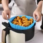 High-Quality Food Grade Silicone Circular Air Fryer Baking Tray – Heat Resistant, Easy to Clean, and Oil Resistant