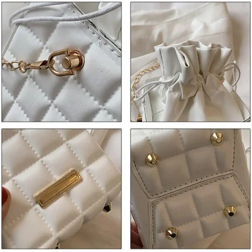 Square-Shaped Crossbody Bag / Box Design with Chain Strap, Ideal Shoulder Bag for Special Occasions