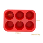 6-Cup Silicone Jumbo Muffin Pan - Giant Silicone Cupcake Pan with Deep Cups - Perfect for Large Muffin Pans, Baking Cheesecake Bites, and More