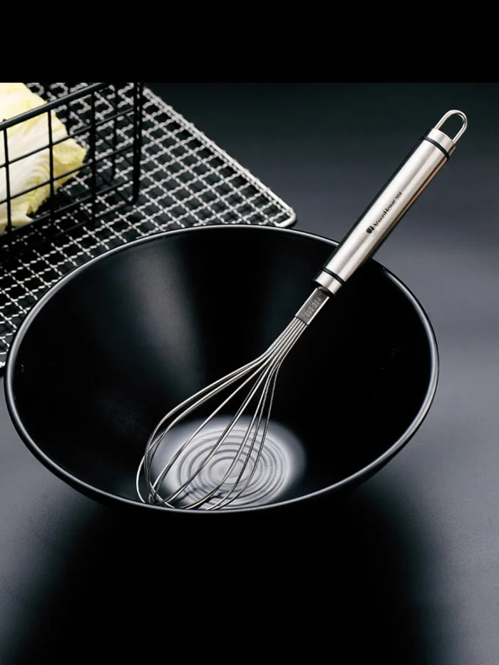 Stainless Steel Egg Whisk / Your Kitchen Companion for Balloon Whisks, Manual Egg Beating, and Blending