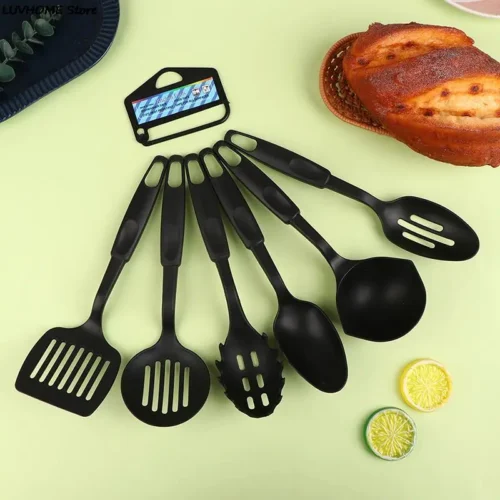 6-Piece Non-Stick Nylon Kitchen Utensil Set – Essential Tools for Cooking and Serving
