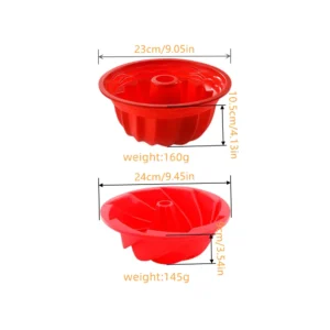 9-Inch Non-Stick Silicone Cake Bundt Pan - Perfect for Creating Fancy Spiral Jelly Bread and Heritage Baking - Ideal for Birthday Parties and More