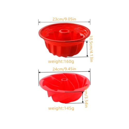 9-Inch Non-Stick Silicone Bundt Cake Pan: Perfect for Heritage Baking and Spiral Jelly Creations