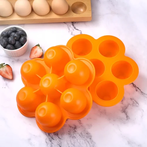 7 Holes Silicone Muffin Pan Air Fryer Baking Tray for Muffins and Cupcakes Nonstick Heat Resistant BPA Free