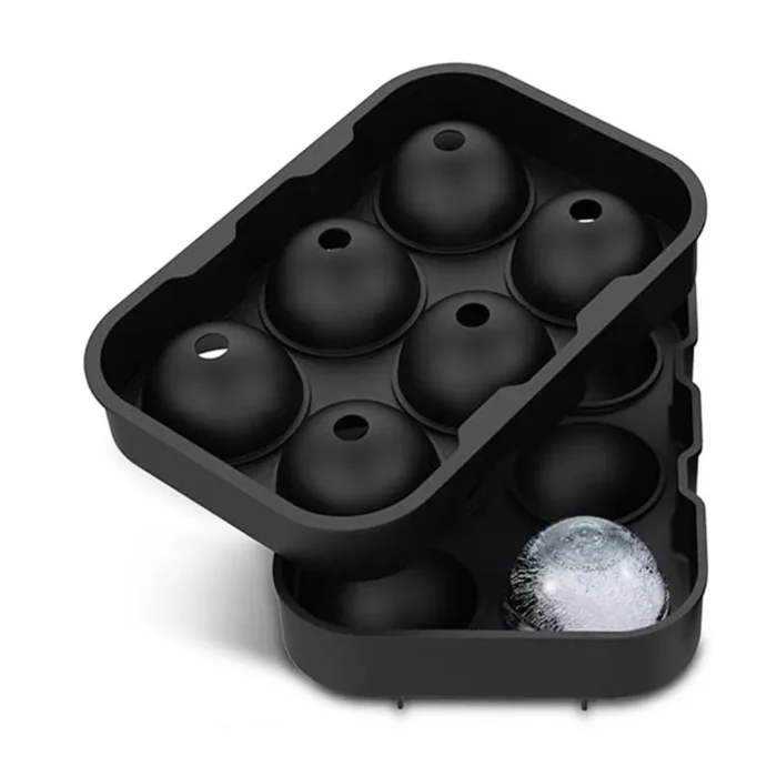 Large Silicone Ice Cube Trays with Lids - Reusable Ice Mold, Ball, and Diamond Ice Mold Set