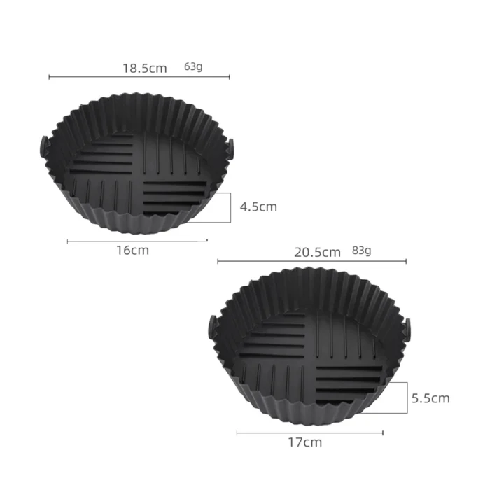 High-Quality Food Grade Silicone Circular Air Fryer Baking Tray – Heat Resistant, Easy to Clean, and Oil Resistant