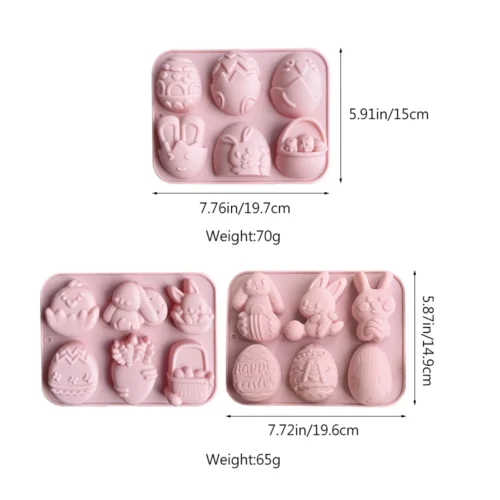 3D Easter Bunny Silicone Mold for Chocolates Jelly Pudding and Cake Decorating - Image 6