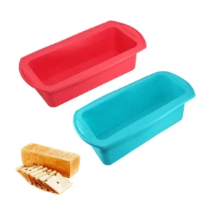 Silicone Bread Loaf Pans for Homemade Cakes, Breads, Meatloaf, and Quiche - Non-Stick Baking Mold for Perfect Results