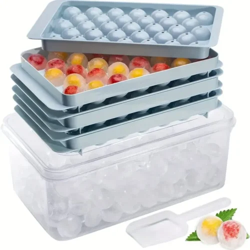 32 Cube Ice Ball Mold with Storage Box for Drinks and Desserts