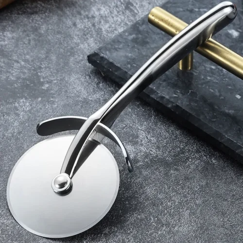 Premium Stainless Steel Kitchen Pizza Cutter Wheel - Versatile Slicing Tool for Pizza, Bread, and Desserts