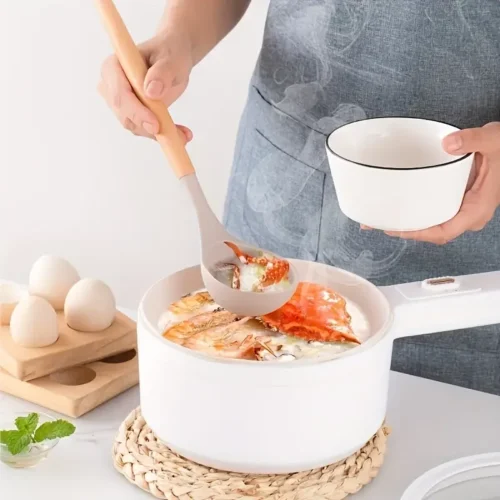 12-Piece Silicone Cooking Utensils Set - Non-Stick Kitchen Tools with Wooden Handles