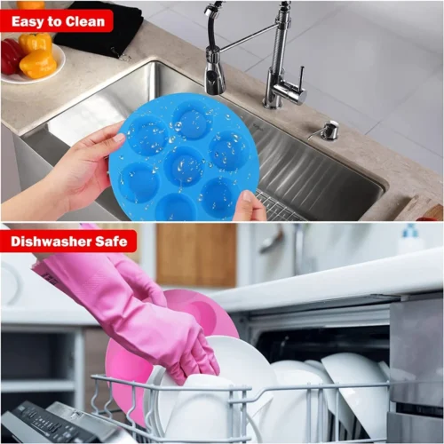7 Hole Silicone Cake Mold for Air Fryer and Microwave - Food Grade Baking Tool
